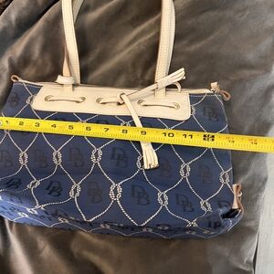 Dooney & Bourke Navy and Cream Shoulder Bag